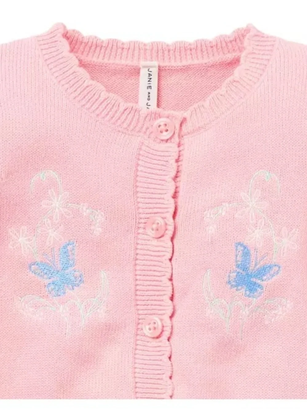 Janie and Jack Pink Butterfly Knit Cardigan and Pant Set- BRAND NEW